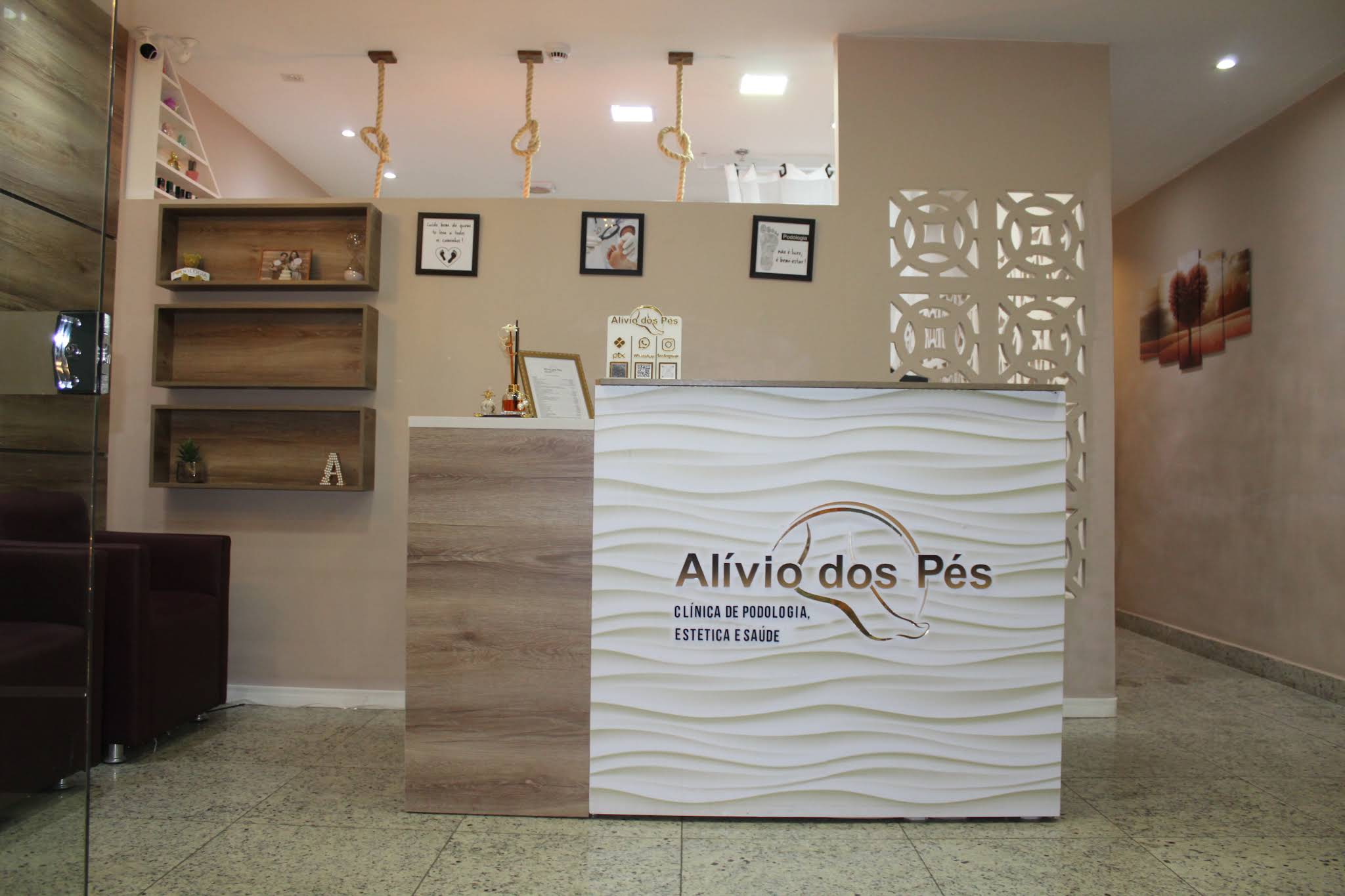 Recepção da Clínica Alívio dos Pés
